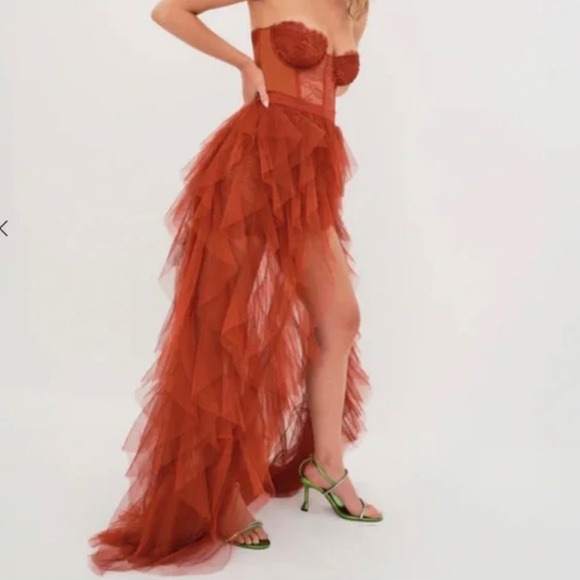 🔥 GORGEOUS For Love & Lemons X REVOLVE Bustier Gown (Rust)🔥 - Picture 2 of 10